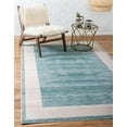 thumbnail image 1 of Jill Zarin Uptown Collection Area Rug - Yorkville (6' 1" x 9' Rectangle Turquoise/Ivory), 1 of 6