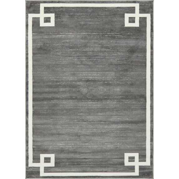 Jill Zarin’s Uptown Rectangular Abstract Modern Area Rugs, Gray