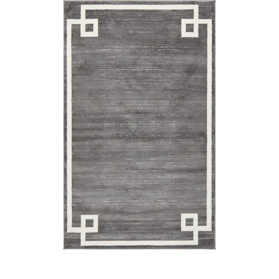Jill Zarin’s Uptown Rectangular Abstract Modern Area Rugs, Gray