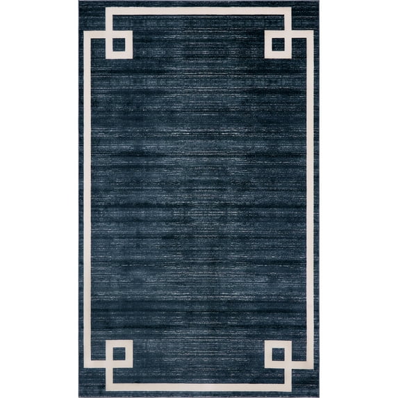Jill Zarin’s Uptown Rectangular Abstract Modern Area Rugs, Navy