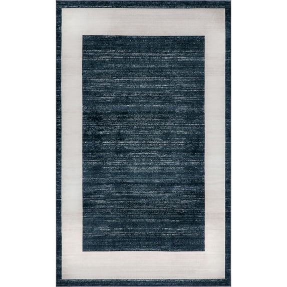 Jill Zarin’s Uptown Rectangular Abstract Modern Area Rugs, Navy