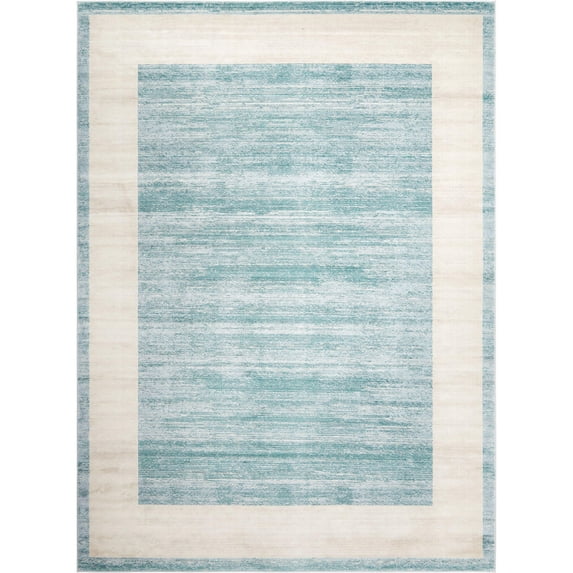 Jill Zarin’s Uptown Rectangular Abstract Modern Area Rugs, Turquoise