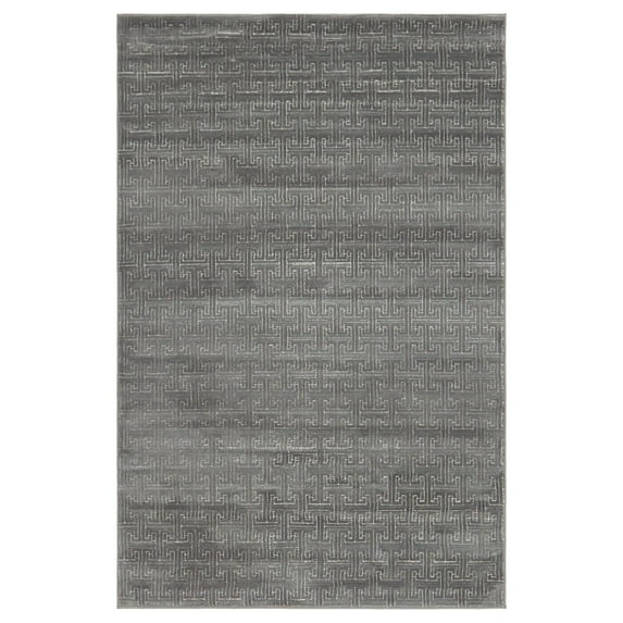 Jill Zarin’s Uptown Rectangular Geometric Modern Area Rugs, Gray