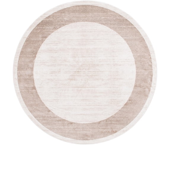 Jill Zarin’s Uptown Round Abstract Modern Area Rugs, Ivory