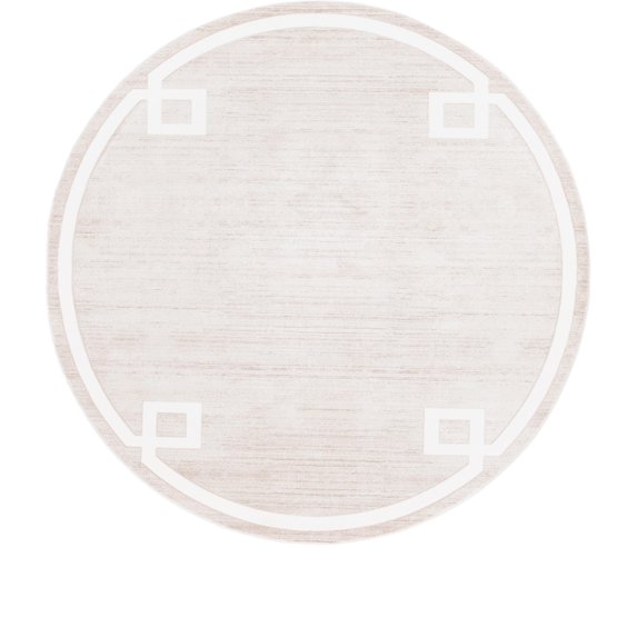 Jill Zarin’s Uptown Round Abstract Modern Area Rugs, Tan