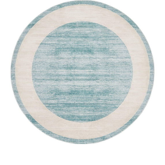 Jill Zarin’s Uptown Round Abstract Modern Area Rugs, Turquoise