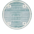 thumbnail image 1 of Jill Zarin’s Uptown Round Abstract Modern Area Rugs, Turquoise, 1 of 8