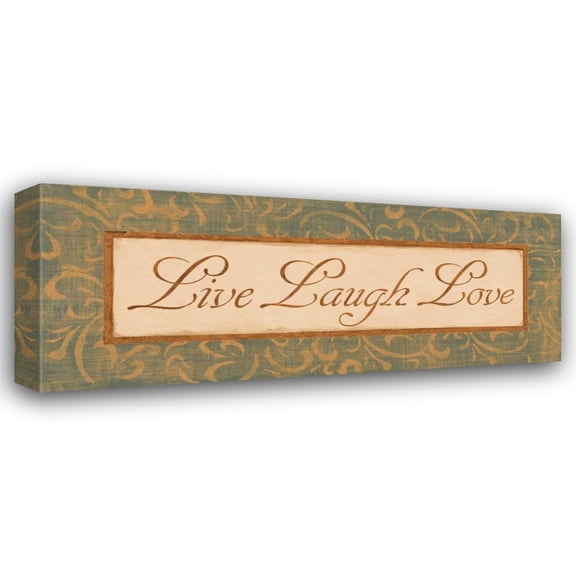 Jillian Jeffrey 18x10 Gallery Wrapped Canvas Wall Art Titled - Moss Gold Scroll II