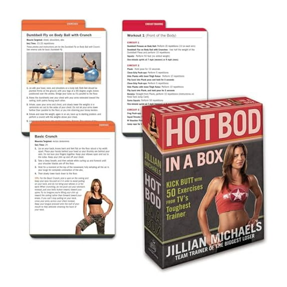 Pre-Owned Jillian Michaels Hot Bod in a Box: Kick Butt with 50 Exercises from TV's Toughest Trainer Paperback