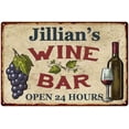 thumbnail image 1 of Jillian's Rustic Wine Bar Sign Wall Décor Kitchen Gift 8 x 12 Matte Finish Metal 108120056677, 1 of 1