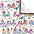 thumbnail image 1 of Jillson & Roberts 20" x 30" Printed Gift Tissue, Birthday Bicycles (48 Folded Sheets), 1 of 5