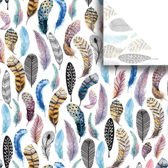 Jillson Roberts Bulk 240 Sheet-Count 20" x 30" Premium Printed Tissue Paper, Featherly