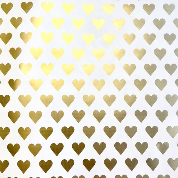 Gold Hearts Wedding Gift Wrap by Present Paper