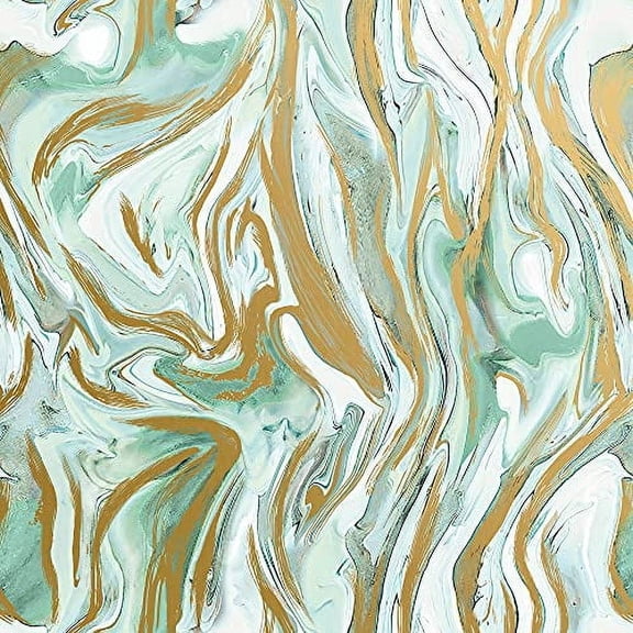 Jillson Roberts Bulk Gift Wrapping Paper, Marbleized Mint, Full Ream 833 feet x 24 inches