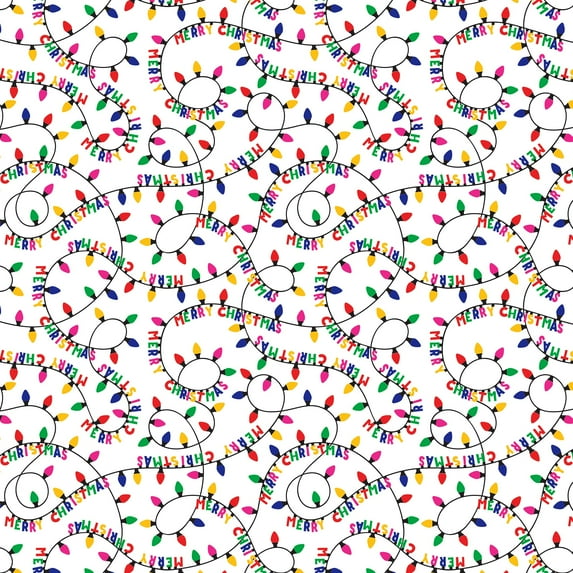 Jillson & Roberts Christmas Gift Wrap, Merry Lights (6 Jumbo Rolls 10 feet x 30 inches)