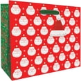 thumbnail image 1 of Jillson & Roberts Jumbo Christmas Gift Bags with Holographic Accents & Spot Gloss, Chic Santa (12 Count), 1 of 1