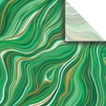 thumbnail image 1 of Jillson & Roberts Printed Christmas Gift Tissue 20" x 30", Marbleized Green (240 Unfolded Sheets), 1 of 5