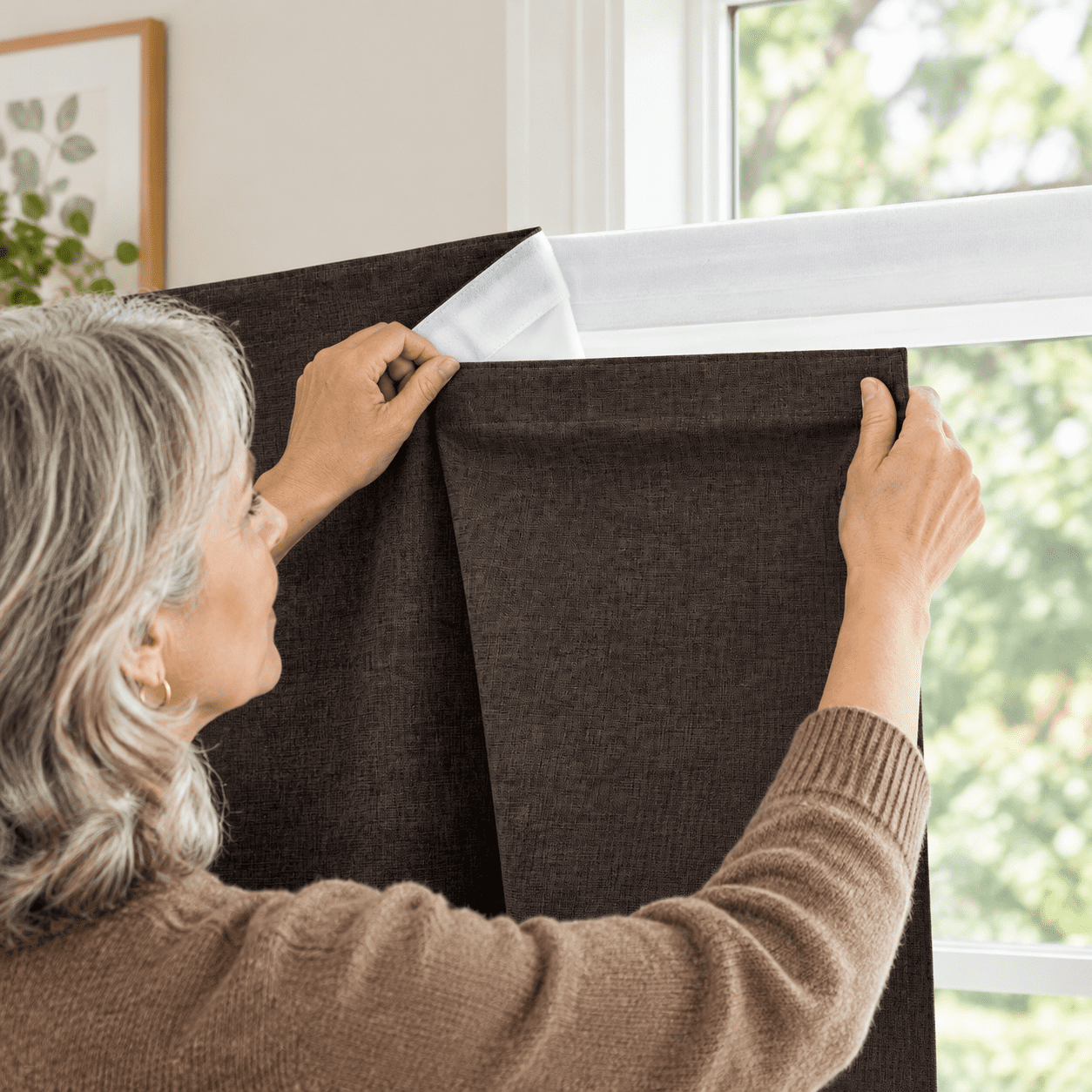 Jilroin Sadhesive Curtablackout Window Cover No Drilling Easy Totall ...
