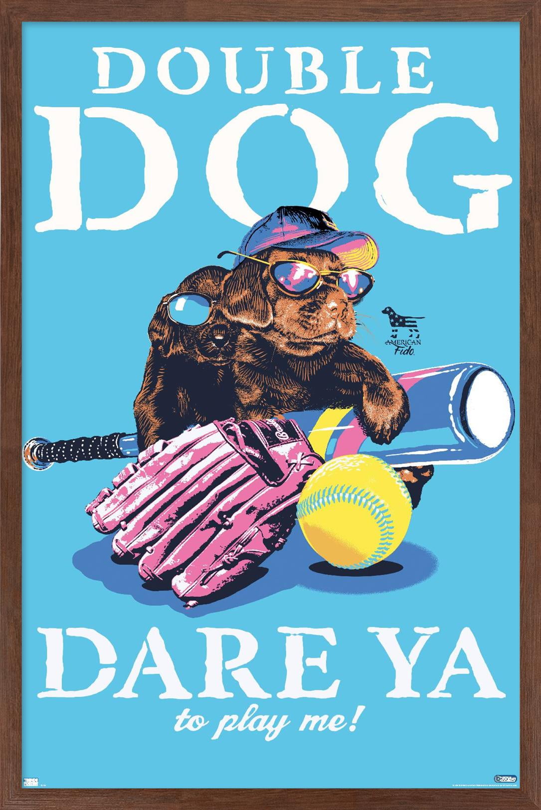 Jim Baldwin - Double Dog Dare Wall Poster, 22.375" x 34" Framed