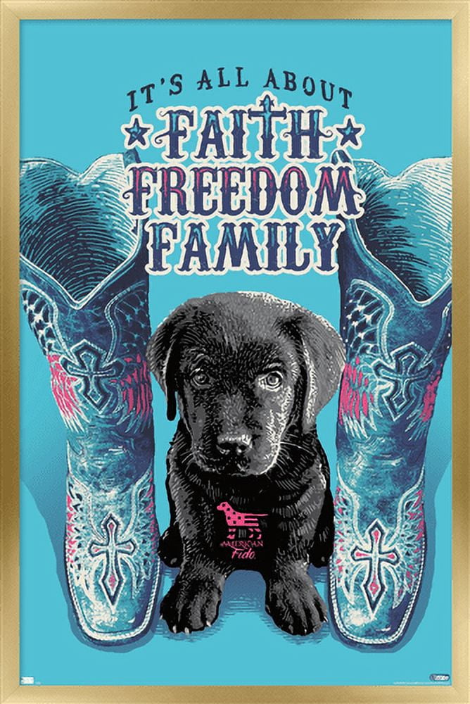 Jim Baldwin - Faith, Freedom, Family Wall Poster, 14.725" x 22.375" Framed