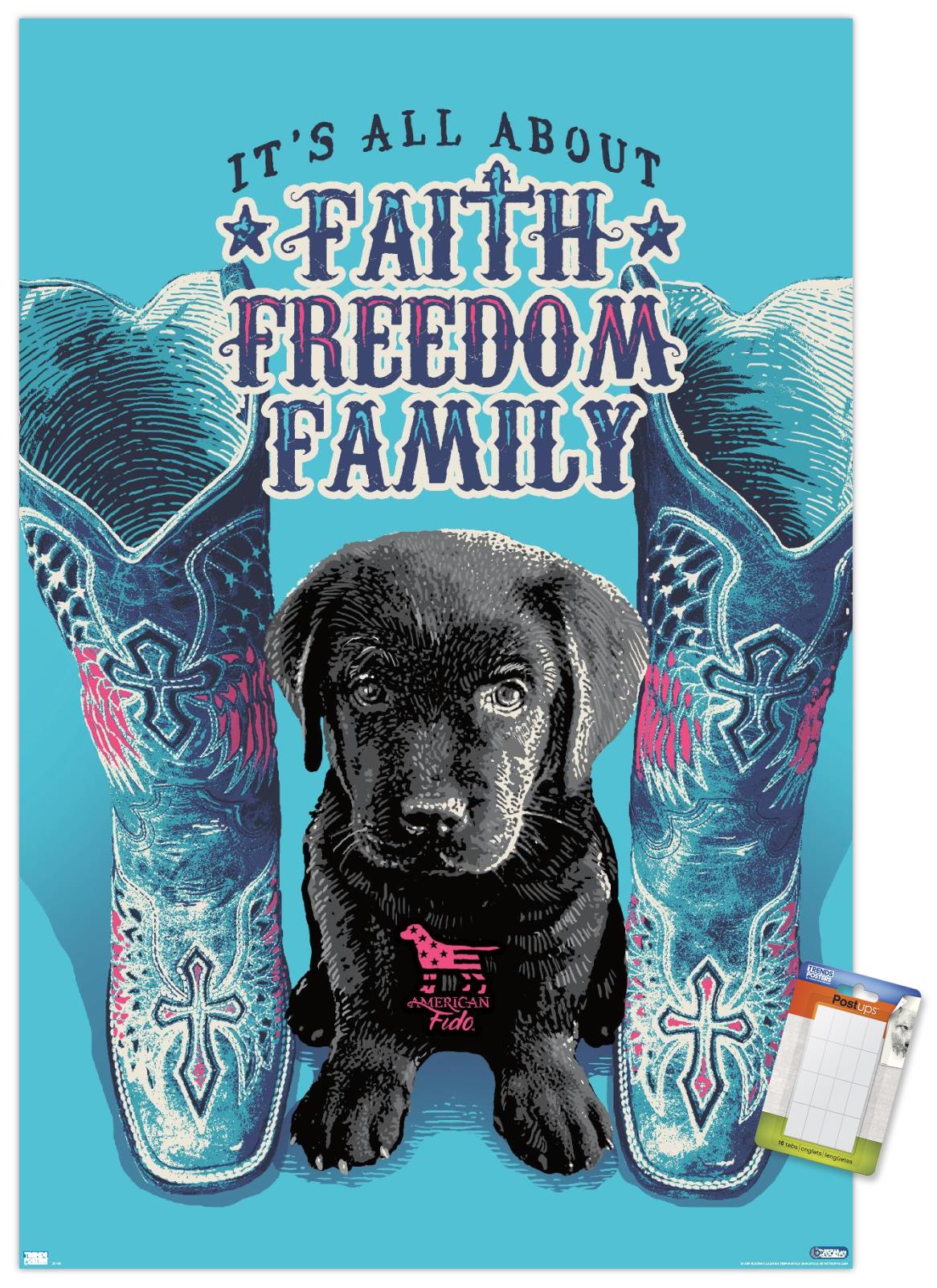 Jim Baldwin - Faith, Freedom, Family Wall Poster, 14.725" x 22.375"