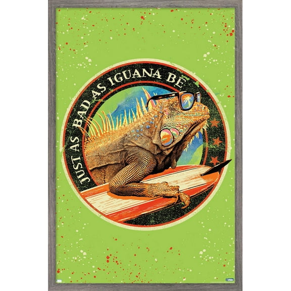 Jim Baldwin - Iguana Wall Poster, 22.375" x 34" Framed