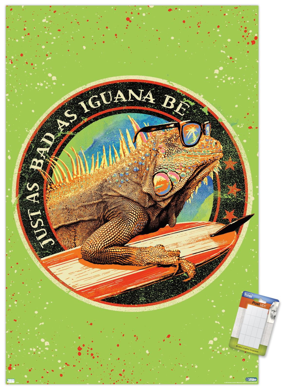 Jim Baldwin - Iguana Wall Poster, 22.375" x 34"