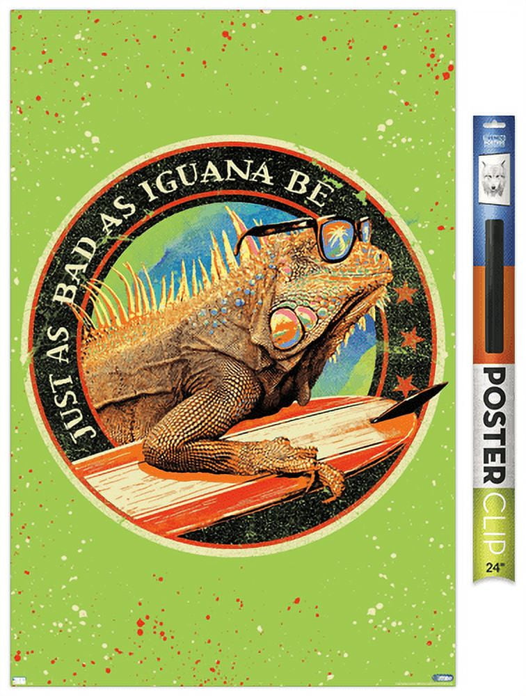 Jim Baldwin - Iguana Wall Poster, 22.375" x 34"