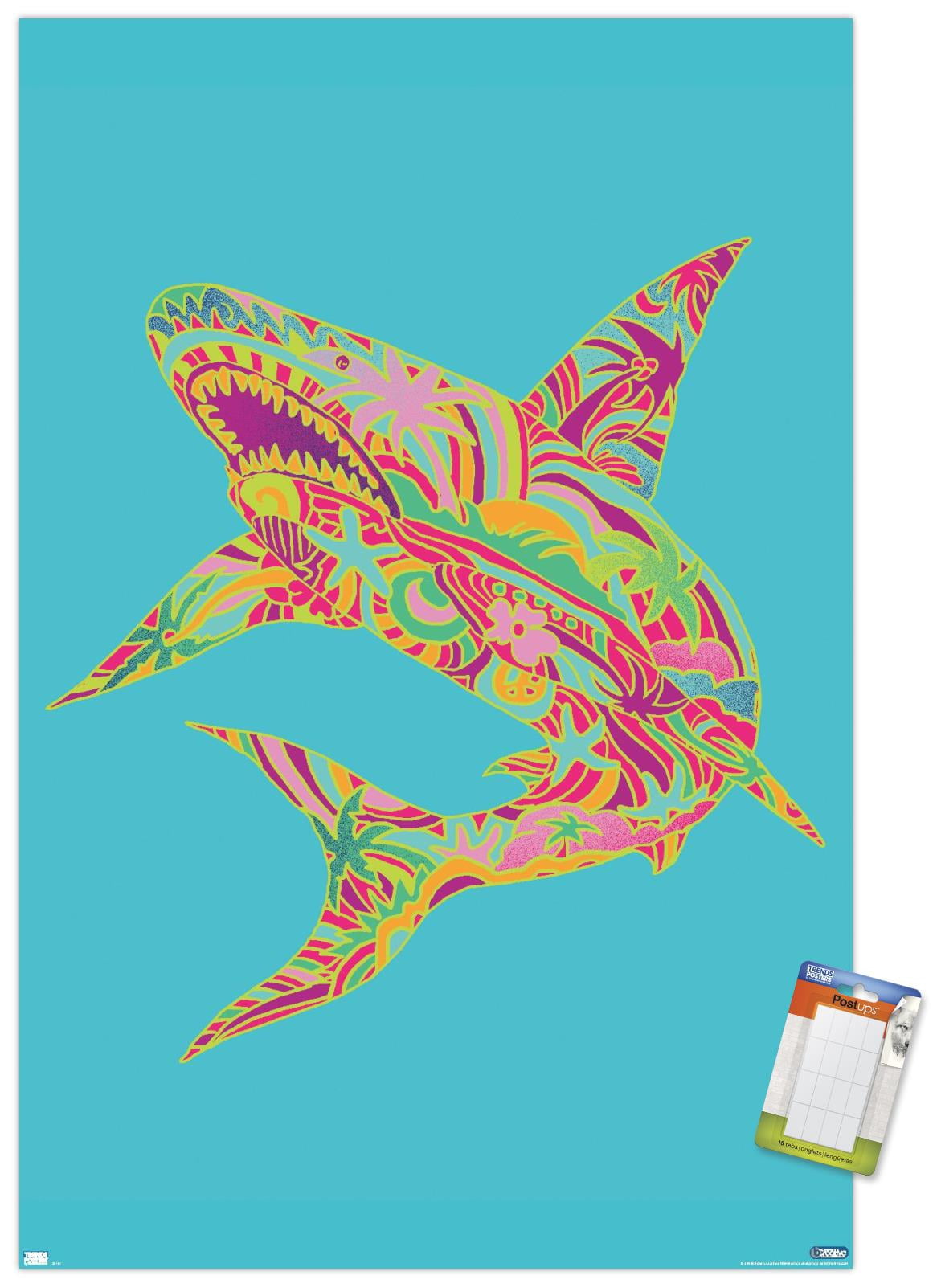 Jim Baldwin - Lily Shark Wall Poster, 14.725" x 22.375"