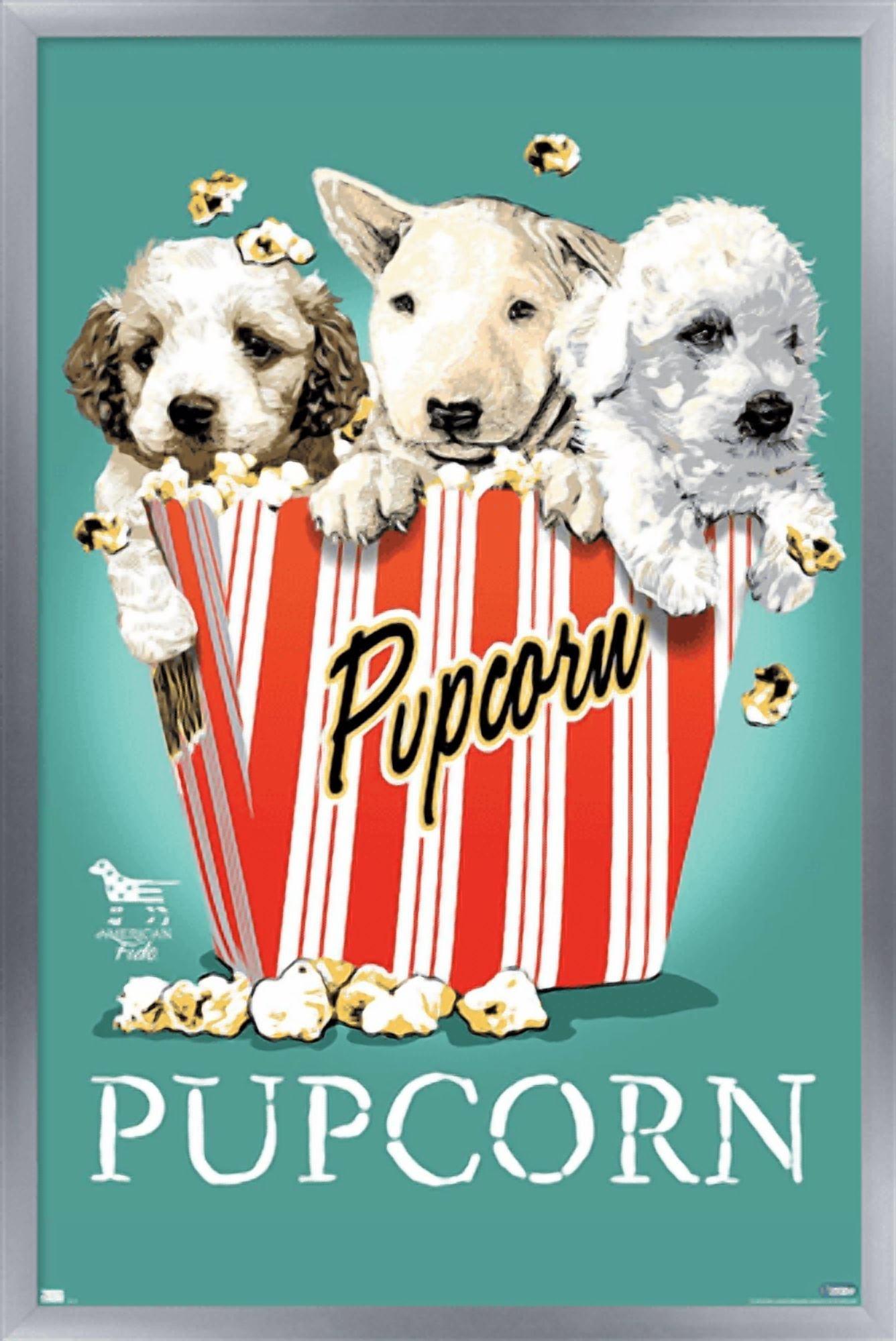 Jim Baldwin - Pupcorn Wall Poster, 14.725" x 22.375" Framed
