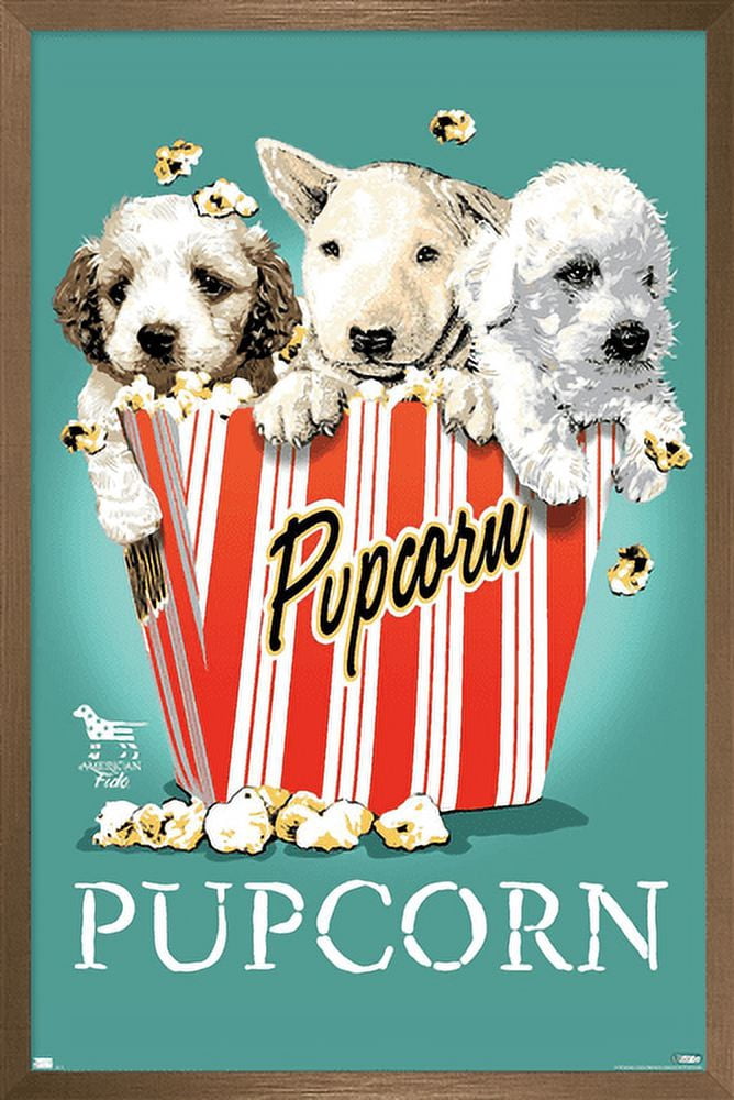 Jim Baldwin - Pupcorn Wall Poster, 22.375" x 34" Framed