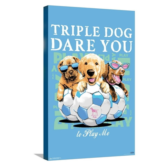 Jim Baldwin - Triple Dog Dare You Canvas Wall Poster, 14.725" x 22.375"