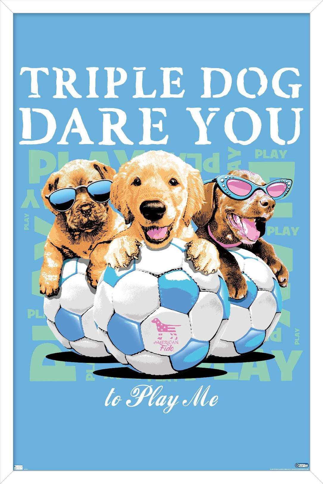 Jim Baldwin - Triple Dog Dare You Wall Poster, 22.375" x 34" Framed