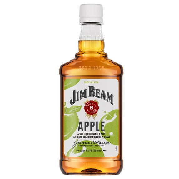 Jim Beam Apple Flavored Whiskey, 375 ml PET Bottle, 33% ABV