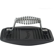 Jim Beam BBQ 9" Cast Iron Heavy Duty Meat Press, Black