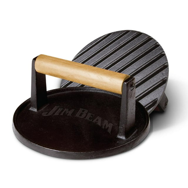 Jim Beam Burger and Meat Press with Wooden Handle