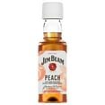 thumbnail image 1 of Jim Beam Peach Infused Straight Bourbon Flavored Whiskey, 10 Pack 50 ml PET Bottles, 33% ABV, 1 of 8