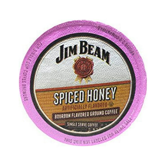 Jim Beam Spiced Honey Bourbon Flavored Single Serve Coffee, 18 cups, Keurig 2.0 Compatible
