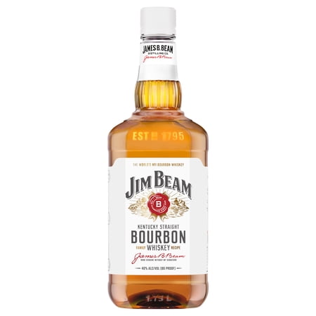 Jim Beam White Label Straight Bourbon, 1.75 L PET Bottle, 40% ABV