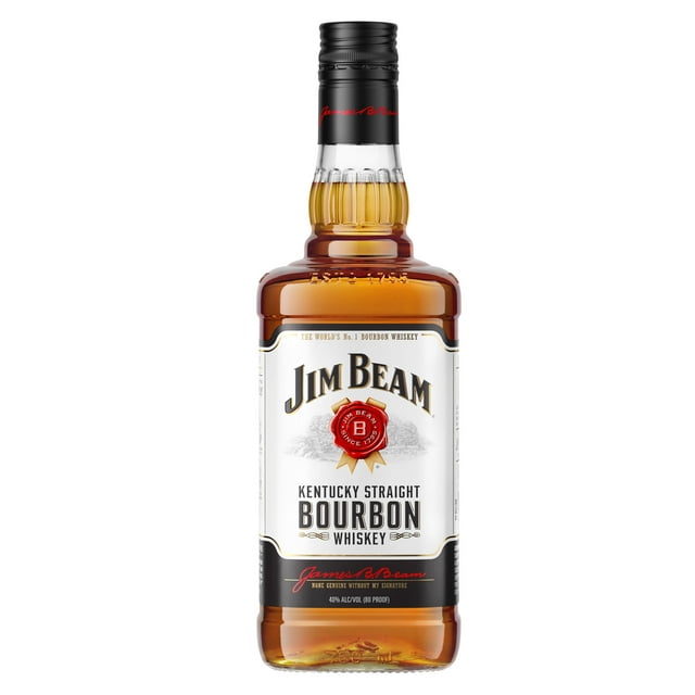 Jim Beam White Label Straight Bourbon, 750 ml Bottle, ABV 40.00%