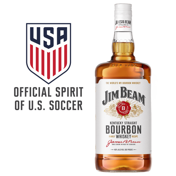 Jim Beam White Label Straight BourbonAged 4 Years, 1.75 L Bottle, 40.0% ABV
