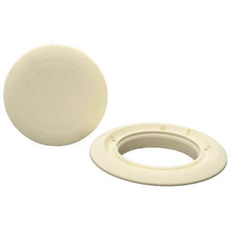 Jim Black Boat Pry Out Deck Plate | 4 3/8 Inch Off White Polypropylene