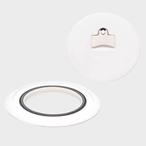 Jim Black Boat Pry-Out Deck Plate | 6 Inch Amherst White