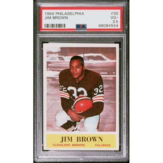 Jim Brown 1964 Philadelphia Football Card #30 Graded PSA 3.5