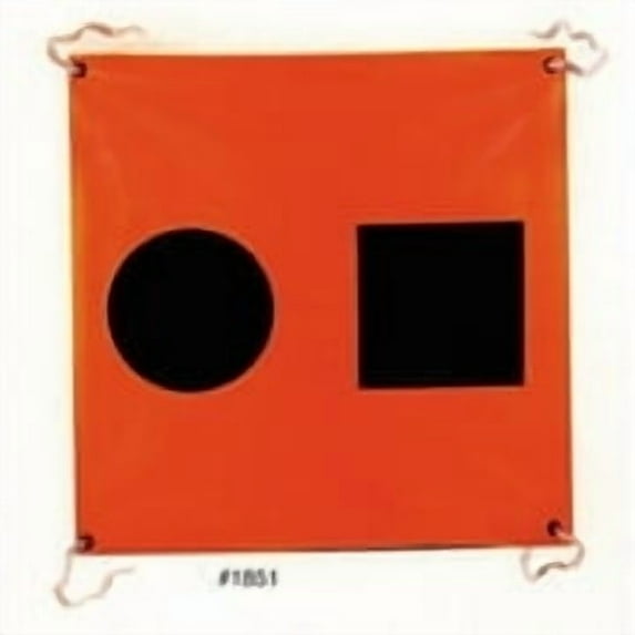 Jim-Buoy 1851 Heavy Plastic U.S.C.G. Compliant S.O.S. Flag with Reseable Storage Bag