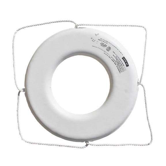 Jim-Buoy GW-X-30 U.S.C.G. Approved GX-Series Life Ring - 30", White