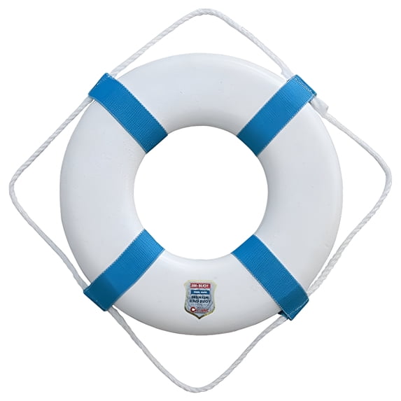 Jim-Buoy Swimming Pool and Decorative Life Ring White