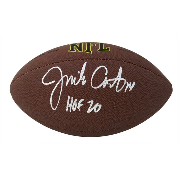 Jim Covert Signed Wilson Super Grip Full Size NFL Football w/HOF'20