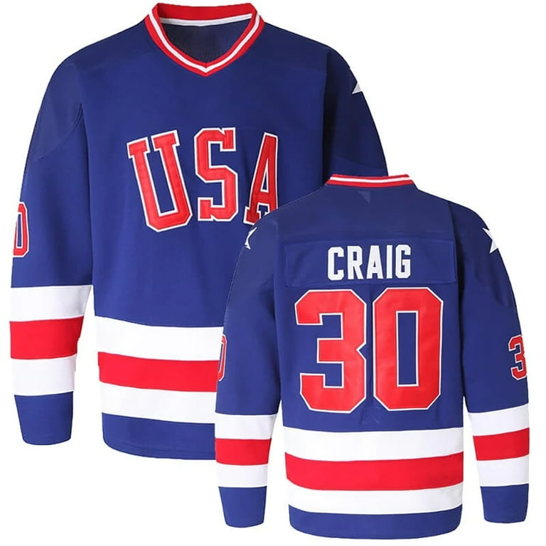 Jim Craig #30 Team Usa Miracle On Ice Hockey Jersey Blue - Top Smart Design