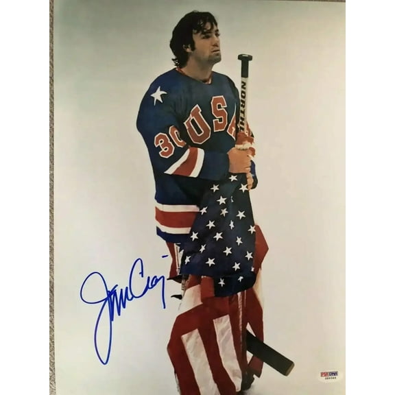 Jim Craig autographed 1980 Miracle on Ice USA Olympic Hockey Team 11x14 photo PSA/DNA